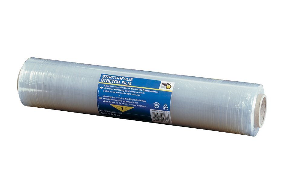 NIPS Schutzfolie STRETCHFOLIE Breite 0,45 m x 300 lfm, (1-St), transparent, 16 µm von NIPS