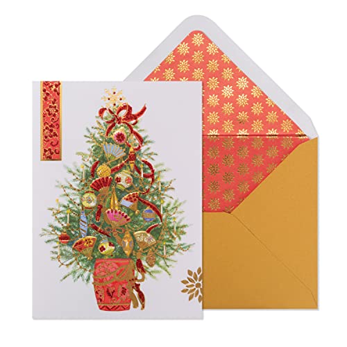 NIQUEA.D Weihnachtskarten-Set, Asiatischer Fannenbaum, inklusive Urlaubsstimmung und passendem Umschlag, 8 Stück (NXB-0023) von NIQUEA.D