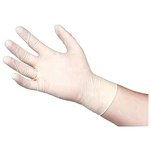Latex handschoenen wit poedervrij (Box 100) - L von NISBETS