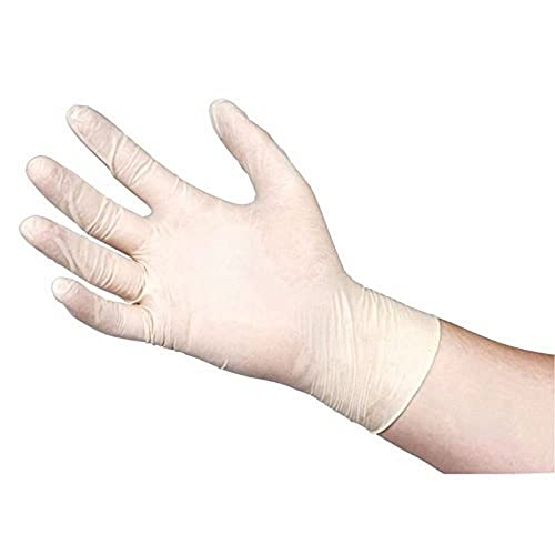 Latex handschoenen wit poedervrij (Box 100) - S von NISBETS