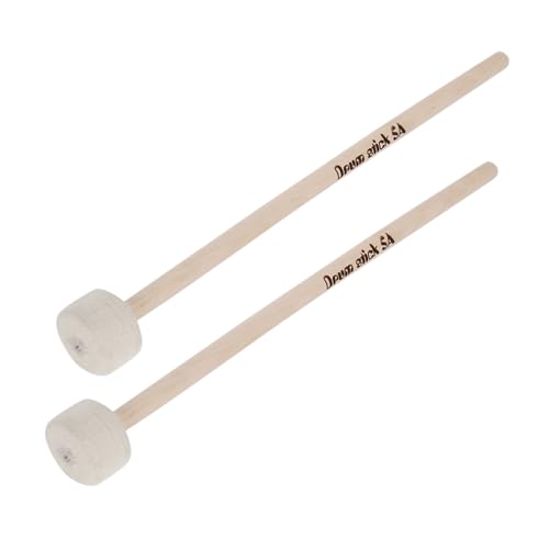NISHZHU 1 Paar Trommel Mallet Stab Filz Kopf Mallet Pauken Stock GroßE Trommel Hammer Pauken SchläGel für Schlagzeug Instrumente von NISHZHU