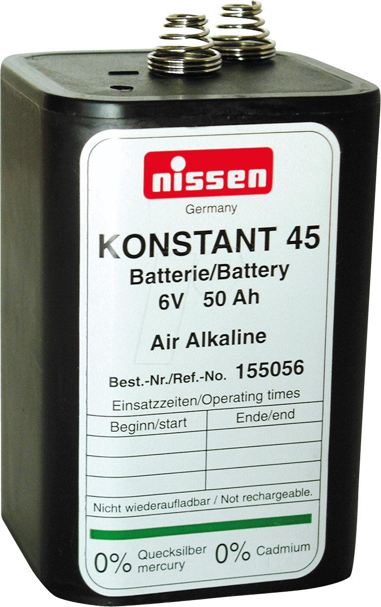 NISSEN 155056 - Blockbatterie Nissen KONSTANT 45, 6 V, 50 Ah von NISSEN