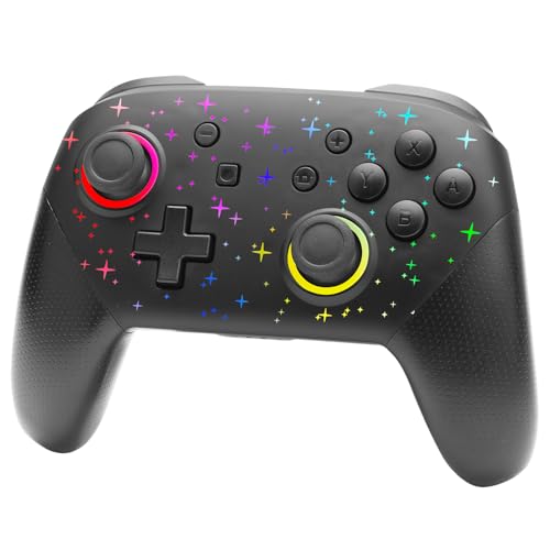 NITHO COSMOS Wireless Controller für Windows PC, Switch, iOS & Android, Gamepad mit RGB-Lichter, 6-Achsen-Gyroskop, Dual-Motor-Vibration, Einstellbare Vibrationsintensität - Farbiges Sternen-Design NITHO COSMOS Wireless Controller für Windows PC, Switch, iOS & Android, Gamepad mit RGB-Lichter, 6-Achsen-Gyroskop, Dual-Motor-Vibration, Einstellbare Vibrationsintensität - Farbiges Sternen-Design von NITHO