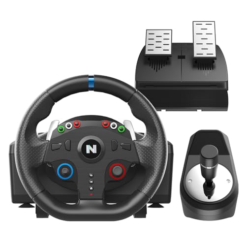 NITHO Drive Pro ONE Competition Gaming Rennlenkrad mit Pedalen und Schalthebel für PC, 270 Grad Spiele Lenkrad Zero Dead Zone Gaming Racing Wheel, Lenkradsimulator - Nur für PC Simulationsspiele von NITHO