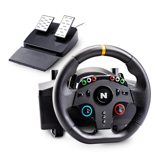 NITHO Drive Pro ONE V24 Gaming Rennlenkrad mit Pedalen, 270 Grad Spiele Lenkrad für PS4, PC, Xbox One, Xbox Series X|S und Switch, Lenkradsimulator mit Vibration - Nur für Arcade Spiele von NITHO