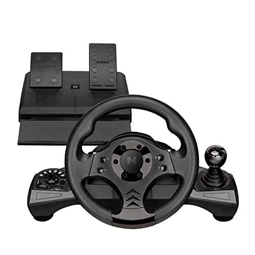 NITHO Drive Pro V16 Gaming Rennlenkrad mit Pedalen und Schalthebel, 270 Grad Spiele Lenkrad mit Vibration für PS4, PC, Xbox One, Xbox Series X|S und Switch, Programmierbares Racing Gaming Wheel von NITHO