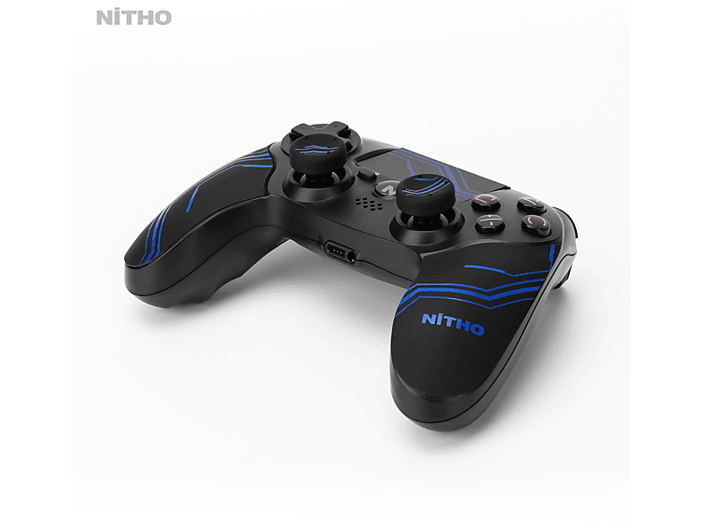NITHO Nitho Controller Adonis Wireless Glow Schwarz/Blau für PlayStation 4, PC von NITHO