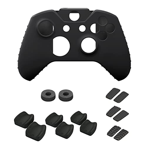 NiTHO FPS Gaming Kit Kompatibel mit Xbox One Controller, Anti-Sweat Kratzfest Silicone Cover, 3 Größen von 2 Konkaven Daumen Griffe, 3 Satz von 2 Gummi-Trigger, Satz von 2 Mini-Stick Enhancers von NITHO