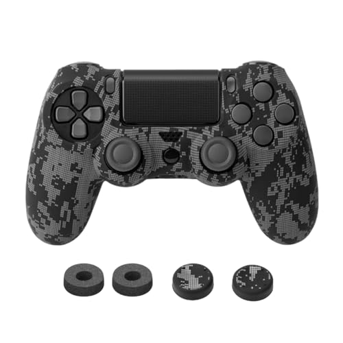 NiTHO Gaming Kit V2 Kompatibel mit PS4 Controller, 1 Anti-Schweiß Silikon Cover Vermeiden Sie Kratzer und Staub, Set von 2 Gameplay Control Daumen Griffe und Analog Mini-Stick Enhancers von NITHO