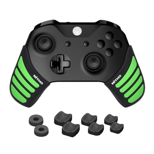 NiTHO Gaming Kit kompatibel mit Xbox One Controller, 1 x Silikongriff gegen Schweiß, 2 x Mini-Stick Enhancers zur Verbesserung der Präzision, 3 Größen von 2 konkave Daumengriffe von NITHO