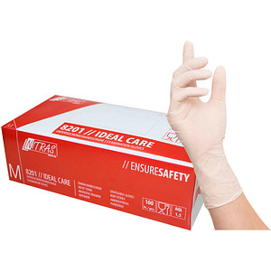 NITRAS® unisex Einmalhandschuhe IDEAL CARE weiß Größe M, 100 St. von NITRAS®