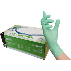 NITRAS® unisex Einmalhandschuhe MINT WAVE grün Größe M, 100 St. von NITRAS®