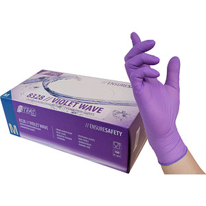 NITRAS® unisex Einmalhandschuhe VIOLET WAVE lila Größe M 100 St. von NITRAS®