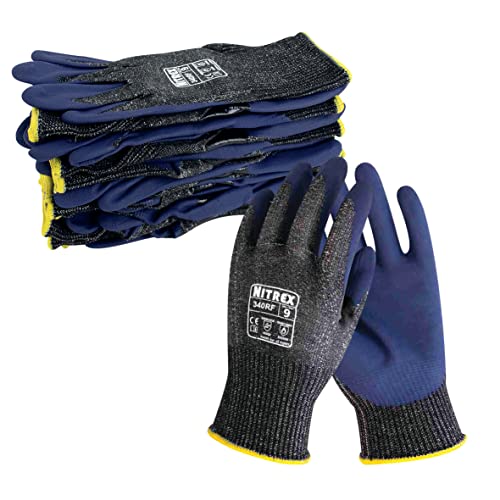 NITREX 340RF Arbeits- und Sicherheitshandschuhe, Karton mit 60 Paar, Größe 8 - D, schnittfeste Handschuhe mit Schaumstoff-Nitril-Handflächenbeschichtung NITREX 340RF Arbeits- und Sicherheitshandschuhe, Karton mit 60 Paar, Größe 8 - D, schnittfeste Handschuhe mit Schaumstoff-Nitril-Handflächenbeschichtung von NITREX