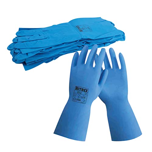 NITREX Unigloves 612 Handschuhe, Nitril, chemikalienbeständig, Blau von NITREX
