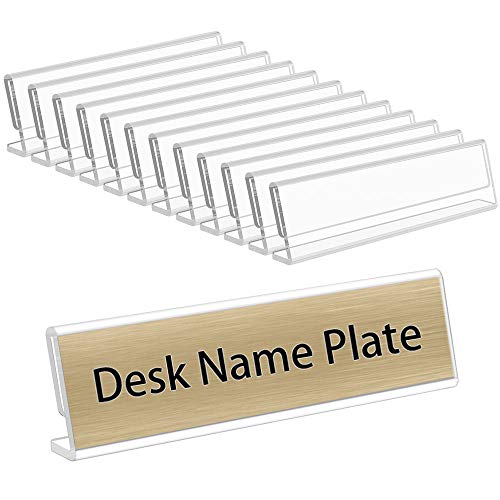 NIUBEE Namensschilder aus Acryl, 2 x 8 mm, horizontale abgeschrägte Rückseite, 2 x 8 cm, für Tisch-Display, Kunststoff, Namensschildhalter für Büro, Klassenzimmer, Lehrer, Kinder, blanko, 12 Stück NIUBEE Namensschilder aus Acryl, 2 x 8 mm, horizontale abgeschrägte Rückseite, 2 x 8 cm, für Tisch-Display, Kunststoff, Namensschildhalter für Büro, Klassenzimmer, Lehrer, Kinder, blanko, 12 Stück von NIUBEE