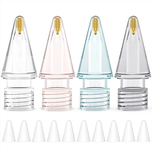 NIUTRENDZ Apple Pencil Spitzen - 4er Stück Hochempfindlicher Spitze Ersatzspitzen Eingabestift Kompatibel für Apple Pencil 2 gen & 1st von NIUTRENDZ