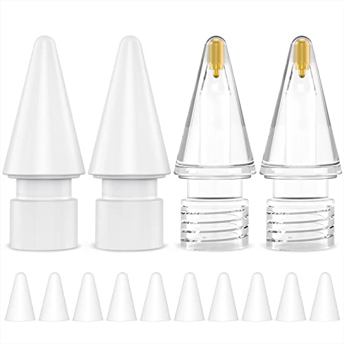 NIUTRENDZ Apple Pencil Spitzen - 4er Stück Hochempfindlicher Spitze Ersatzspitzen Eingabestift Kompatibel für Apple Pencil 2 gen & 1st von NIUTRENDZ