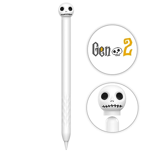 NIUTRENDZ Karikatur Apple Pencil Hülle Süßes Silikon Ärmel Haut Zubehör (Schädel, Apple Pencil 2nd Generation und Apple Pencil Pro) von NIUTRENDZ