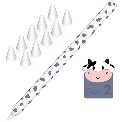 NIUTRENDZ Kuh-Hülle für Apple Pencil 2. Generation & Apple Pencil Pro Schutzhülle Silikon Ipad Pencil Case Apple Pencil Zubehör Apple Pencil Deckel (Apple Pencil 2nd & Apple Pencil Pro, Lila-Blau) von NIUTRENDZ