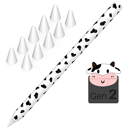 NIUTRENDZ Kuh-Hülle für Apple Pencil 2. Generation & Apple Pencil Pro Schutzhülle Silikon Ipad Pencil Case Apple Pencil Zubehör Apple Pencil Deckel (Apple Pencil 2nd & Apple Pencil Pro, Schwarz) von NIUTRENDZ
