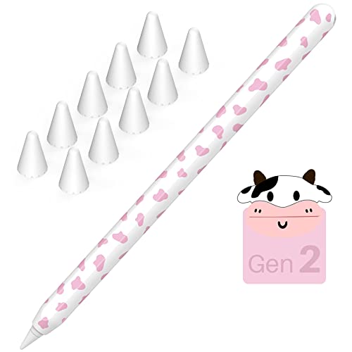 NIUTRENDZ Kuh-Hülle für Apple Pencil 2. Generation & Apple Pencil Pro Schutzhülle Silikon Ipad Pencil Case Apple Pencil Zubehör Apple Pencil Deckel (Apple Pencil 2nd & Apple Pencil Pro, Rosa) von NIUTRENDZ