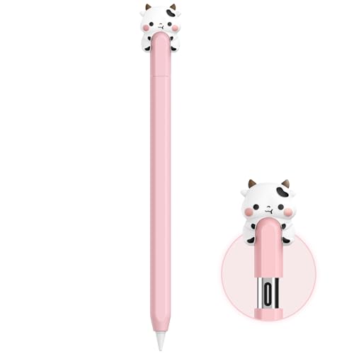 NIUTRENDZ Karikatur Apple Pencil Hülle Süßes Silikon Ärmel Haut Zubehör (Rosa, Apple Pencil USB-C) von NIUTRENDZ