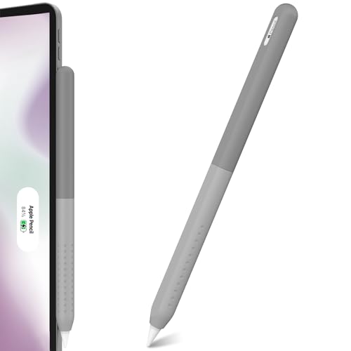 NIUTRENDZ Silikonhülle Kompatibel mit Apple Pencil 2. Generation und Apple Pencil Pro Hülle Farbverlauf Schutzhülle Hülle Skin für Apple Pencil 2. Generation und Apple Pencil Pro (Farbverlauf Grau) von NIUTRENDZ