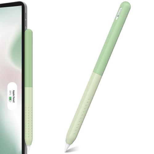 NIUTRENDZ Silikonhülle Kompatibel mit Apple Pencil 2. Generation und Apple Pencil Pro Hülle Farbverlauf Schutzhülle Hülle Skin für Apple Pencil 2. Generation und Apple Pencil Pro (Farbverlauf Grün) von NIUTRENDZ