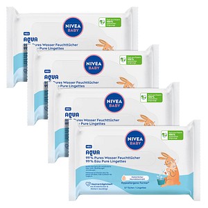 NIVEA BABY Feuchttücher AQUA weiß, 228 Tücher von NIVEA BABY