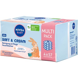 NIVEA BABY Feuchttücher SOFT & CREAM weiß, 57 Tücher von NIVEA BABY