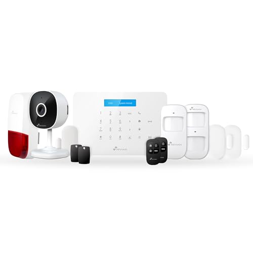 NIVIAN - Kabelloses Alarmsystem für Zuhause & Geschäft | WiFi/GSM Dual-Kommunikation | Steuerung via Tuya App | Einfache QR-Installation | Erweiterbar bis 60 (NVS-A6WG-V4) von NIVIAN
