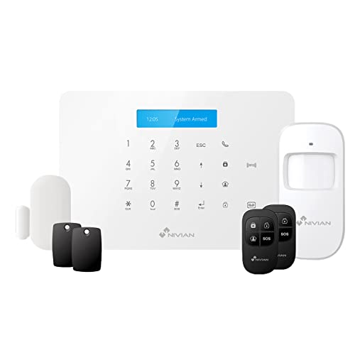 NIVIAN - Kabelloses Alarmsystem für Zuhause & Geschäft | WiFi/GSM Dual-Kommunikation | Steuerung via Tuya App | Einfache QR-Installation | Erweiterbar bis 60 (NVS-A6WG) von NIVIAN
