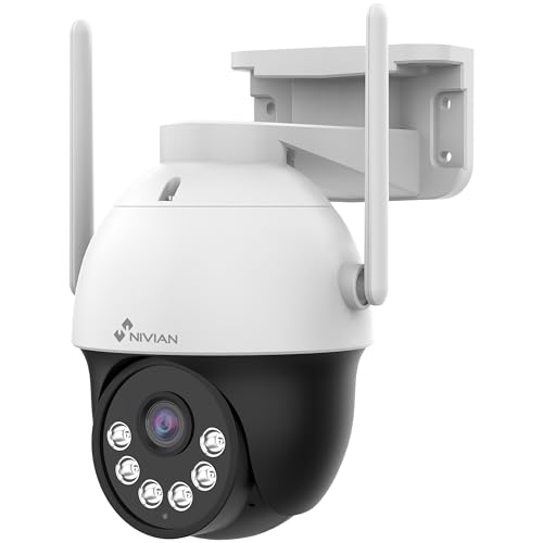 NIVIAN WiFi-6 2K Super HD Sicherheitskamera für den Außenbereich – Duale Nachtsicht, Intelligente Bewegungserkennung mit KI, Automatische Verfolgung, Zwei-Wege-Audio und IP66-Widerstand. Für CCTV-Kit. NIVIAN WiFi-6 2K Super HD Sicherheitskamera für den Außenbereich – Duale Nachtsicht, Intelligente Bewegungserkennung mit KI, Automatische Verfolgung, Zwei-Wege-Audio und IP66-Widerstand. Für CCTV-Kit. von NIVIAN