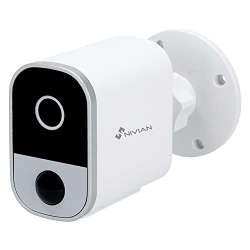 NIVIAN -WiFi-Überwachungskamera, 5200 mAh, bis zu 150 Tage, volle HD-Bewegungserkennung und menschliche Erkennung, geeignet für den Außenbereich, Nachtsicht, Zwei-Wege-Audio, Alexa, Google Home, App von NIVIAN