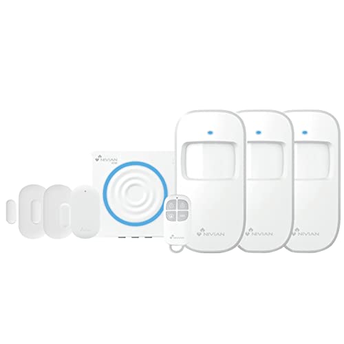 Nivian Alarmanlage für Haus und Geschäft ohne monatliche Gebühren | WLAN-Alarm-Set mit Fernbedienung über Tuya App | SOS-Funktion | einfache Installation ohne Kabel Nivian Alarmanlage für Haus und Geschäft ohne monatliche Gebühren | WLAN-Alarm-Set mit Fernbedienung über Tuya App | SOS-Funktion | einfache Installation ohne Kabel von NIVIAN