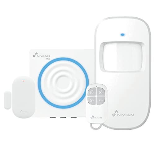 NIVIAN - WiFi-Alarmanlage für Zuhause und Geschäft | 0 Monatliche Gebühren | Einfache Installation | SOS-Funktion | Erweiterbar bis 60 Geräte, Grundlegende NIVIAN - WiFi-Alarmanlage für Zuhause und Geschäft | 0 Monatliche Gebühren | Einfache Installation | SOS-Funktion | Erweiterbar bis 60 Geräte, Grundlegende von NIVIAN