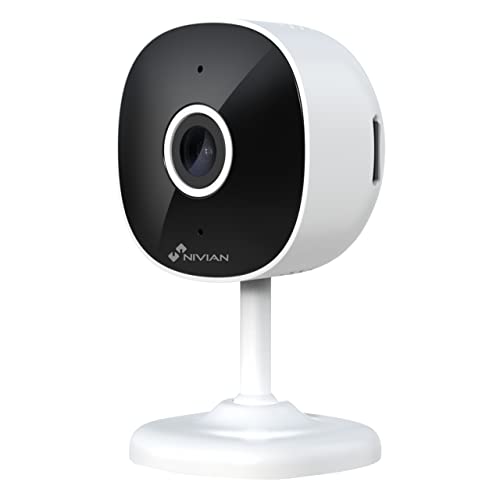 NIVIAN 2,4-GHz-WLAN-Kamera – Aufnahme in MicroSD (Nicht im Lieferumfang enthalten) – 2K – Personenerkennung – Zwei-Wege-Audio – kompatibel mit Alexa, Google Home und Tuya-App von NIVIAN