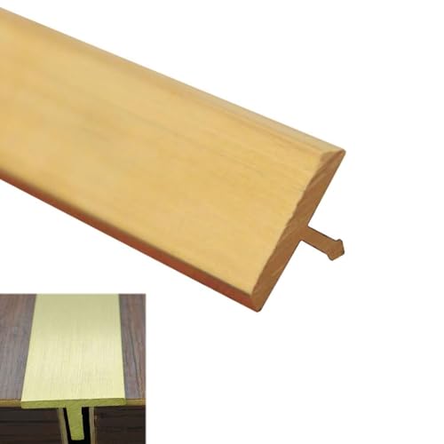 Langlebige Bodenübergangsleiste aus Messing | T-Formteil | Zuschneidbare Vinyl-Holz-Teppichkantenleiste zur Nahtabdeckung und Spaltverbindung in Türöffnungen(Wide 13.5mm (0.53")) von NIYADO