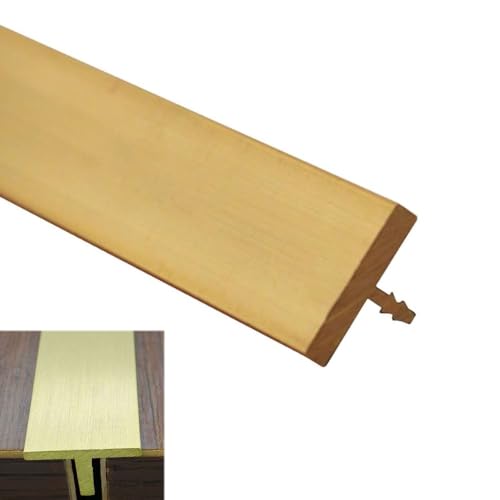 Langlebige Bodenübergangsleiste aus Messing | T-Formteil | Zuschneidbare Vinyl-Holz-Teppichkantenleiste zur Nahtabdeckung und Spaltverbindung in Türöffnungen(Wide 15mm (0.59")) von NIYADO