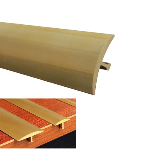 Langlebige Bodenübergangsleiste aus Messing | T-Formteil | Zuschneidbare Vinyl-Holz-Teppichkantenleiste zur Nahtabdeckung und Spaltverbindung in Türöffnungen(Wide 20mm (0.79")) von NIYADO
