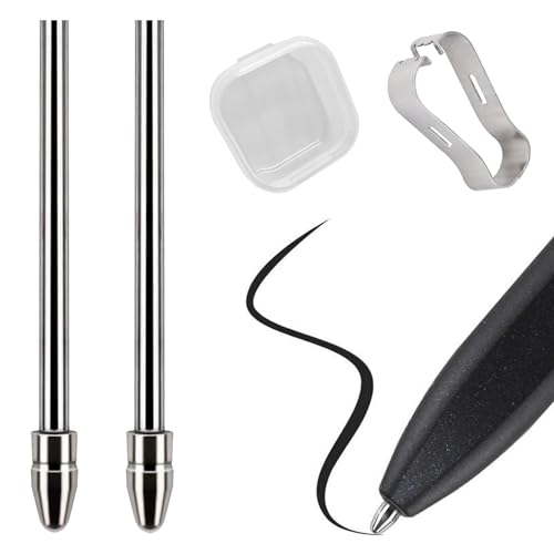NIYATA 2 Stück Ersatzspitzen aus Titanlegierung, Kompatibel mit Samsung S Pen Spitzen Kompatibel mit Samsung Pen Spitzen Feine Titanlegierung Spitzen Nib Robuste Titan Metallspitzen (mit Clip) von NIYATA