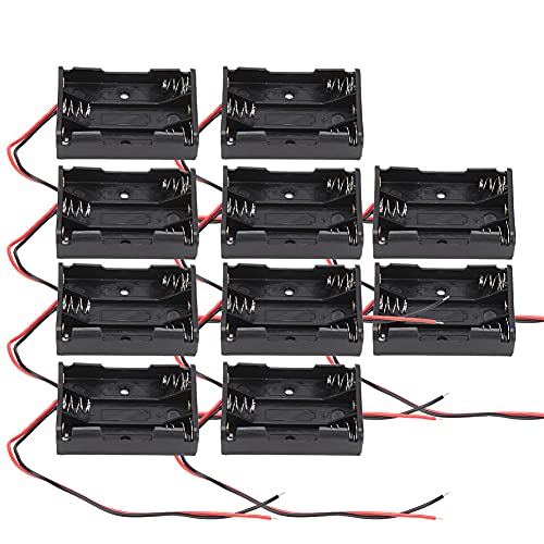 10 Stück AAA Batterie Halter Power Isolierte Kunststoff Batterie Box mit Langen Draht Leads für Elektronische Spielzeuge Haushalts Geräte Fernbedienung (3 Abschnitte) von NIZUUONE