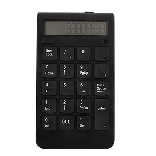 NIZUUONE 2,4 G Kabellose Tastatur, 29 Tasten, LCD-Display, Zahlentastatur, Schnellladung, USB-Empfänger für System von NIZUUONE