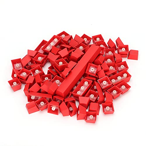 NIZUUONE PBT-Tastenkappen, Ergonomisches, ölbeständiges, Buntes Tastenkappen-Set für Mechanische Tastatur, 108 Tasten (Rot) von NIZUUONE