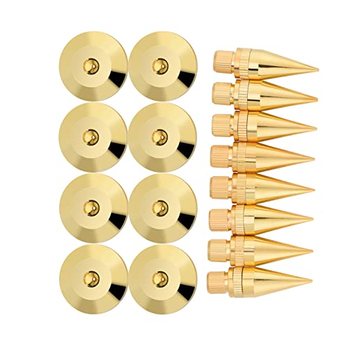 Pure Kupfer 8 Paare 6 X 36 Mm Spike -Isolierungsinsolationisolierung Isolierung des Padkissens, Hohe Beschichtungshöhe und Feiner Einstellungsgleichgewichtsmutter für CD -DVD -Player, Minimiert die von NIZUUONE