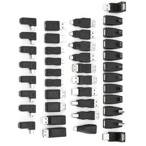 USB2.0 -Adapter -Kit mit 40 Micro B Männliche Weibliche Typ -B -Konverter: Hochgeschwindigkeitsadapter und Leicht zu Lösen, um Verbindungsprobleme zu Lösen, Ideal für die Verwendung von Zuhause und von NIZUUONE