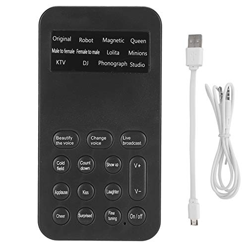 Voice Changer, ABS 12 Voice -Typen Männlich zu Weiblichen Soundwechsler für Game Live Broadcast Telefon Computer von NIZUUONE