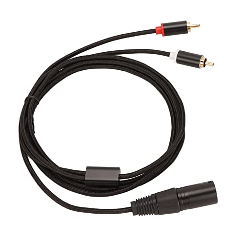XLR-Stecker auf 2 -Kabel, Klares Signal, Verlustfreies Kabel, HiFi-Sound-Split für Mixer, Aktives Lautsprechermikrofon (2m) von NIZUUONE