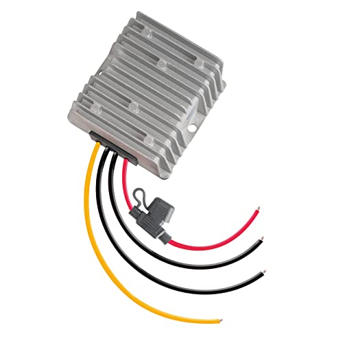 NInE-ROnG 36V 48V zu 12V Abwärts-Spannungswandler 10A 120W DC zu DC Spannungsreduzierer Konverter Wasserdichter Einstellbarer Spannungsregler Verwendung für Leistungsmodul Golf Cart Club Auto von NInE-ROnG